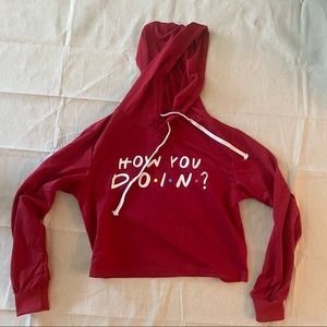 Super cute FRIENDS inspired red hoodie